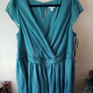 New Tevolio womens teal blue dress sz 24w